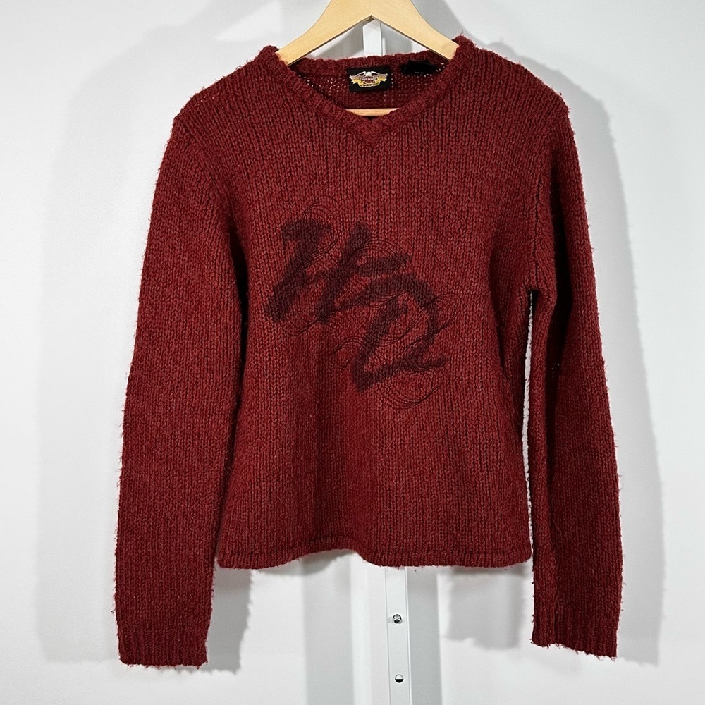 80’s Vintage Harley-Davidson Knit Sweater – Made in Hong Kong – Women’s M
